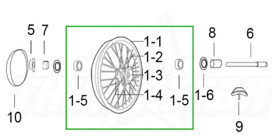 7890 | 16" Alloy rear Wheel| TSF230