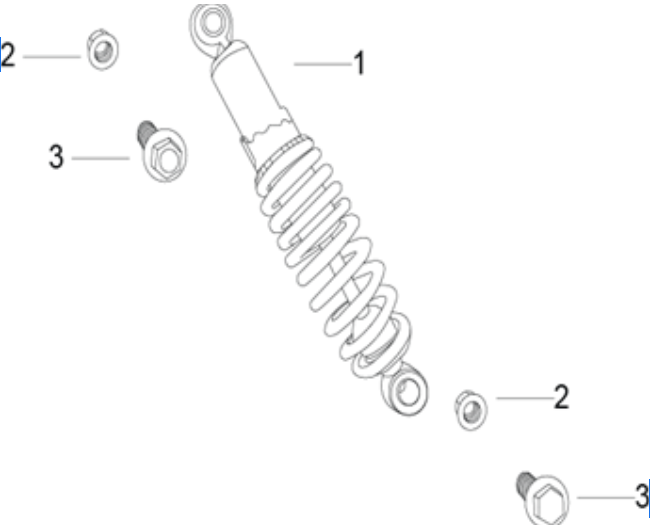 3808 | Rear Shock Complete Assembly | TSB70