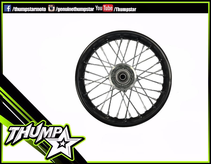 7624 | Wheel | 12" | Front | Steel | silver hub | Black