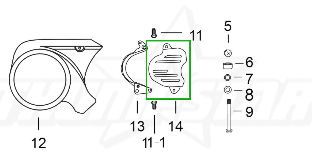 3561-P | Front Sprocket Cover | Plastic Neon