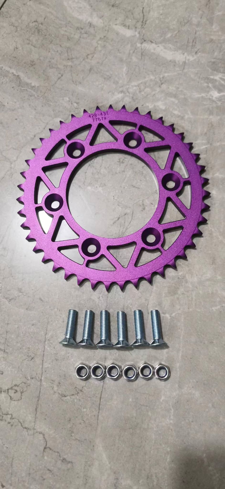 7765-PUR | CNC Sprocket 428x39T | PURPLE